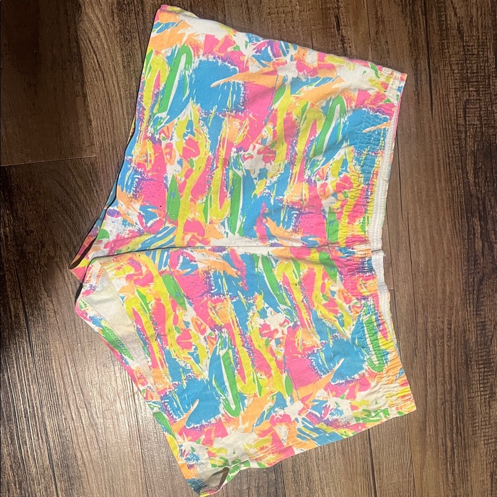 Colorful Abstract Print Shorts